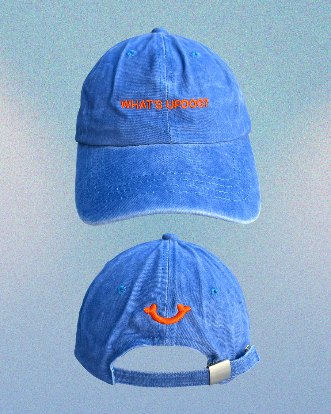 Blue What's Updog Cap Front and Back
